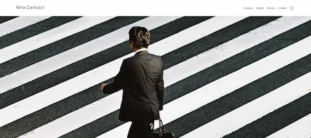 image de la page d'accueil du site de Nina Carducci